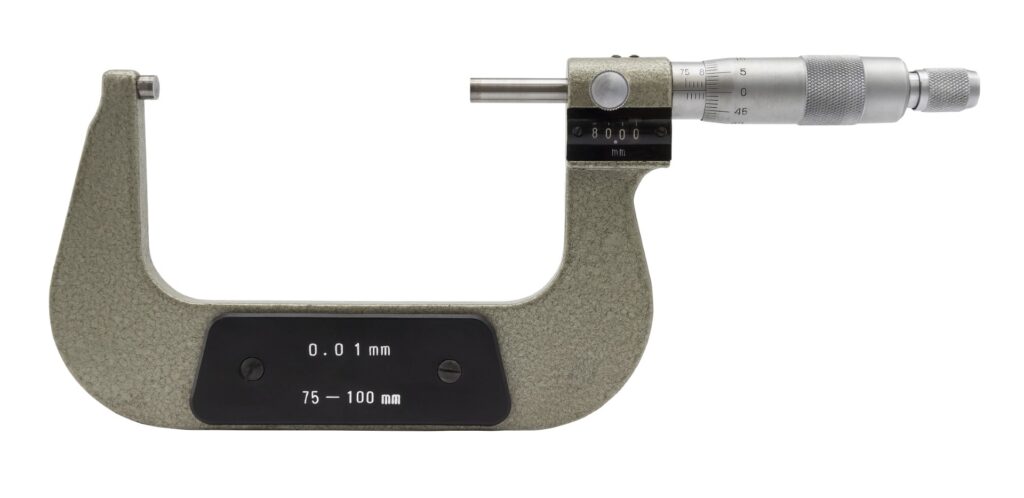 Mikrometerskrue med tæller 75-100 mmx0,01