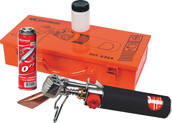 EXPRESS lodde kit/metalboks Model 6364 piezotænding