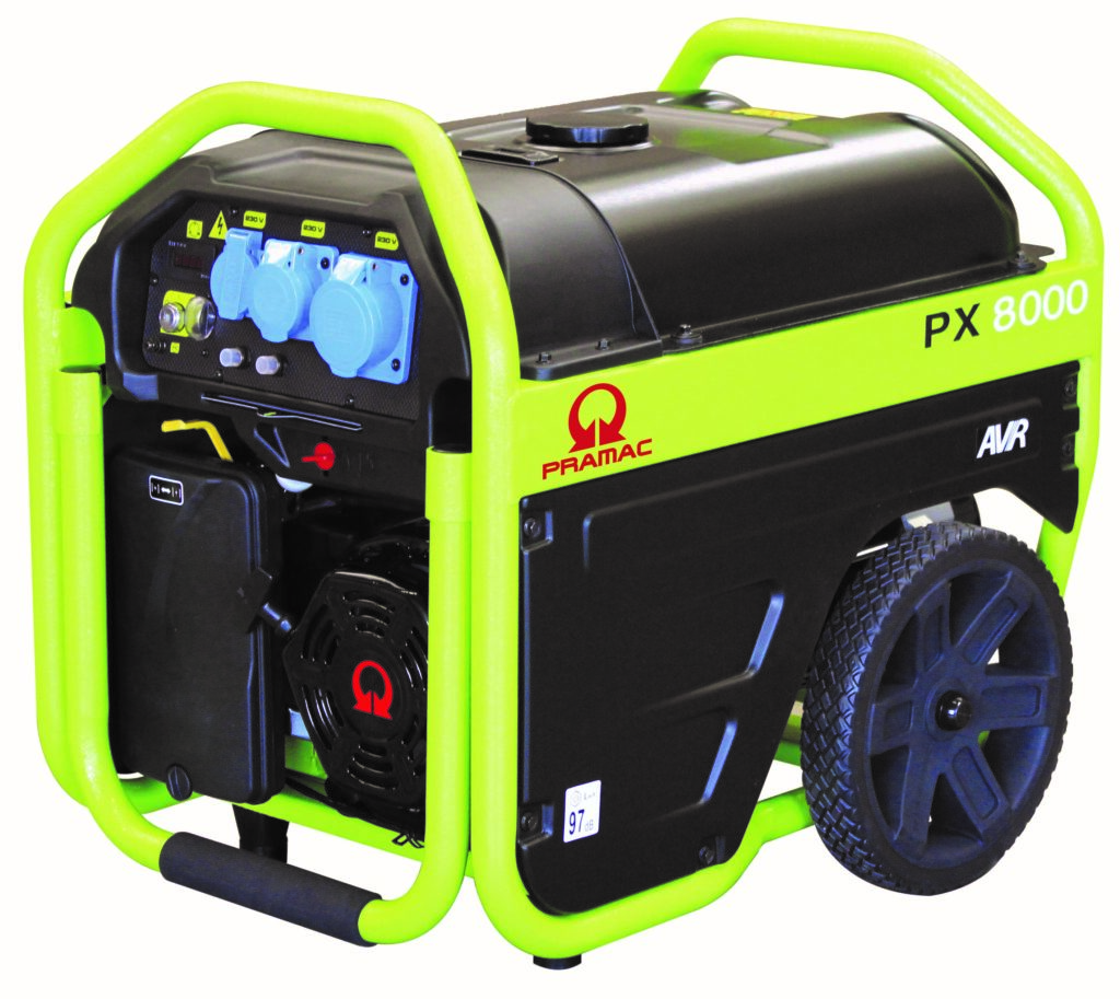 PX8000S 230v generator med el-start fra Pramac.