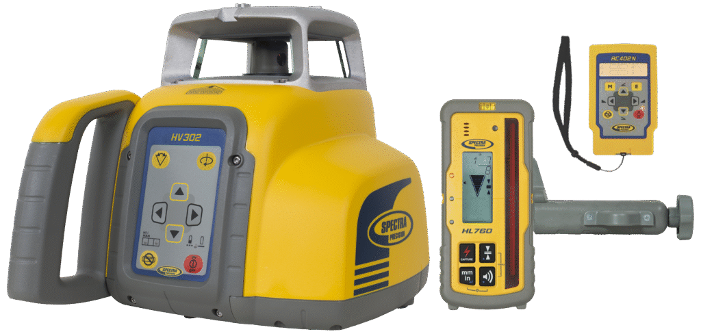 Spectra rotationslaser HV302 m/HL760 modtager mv.