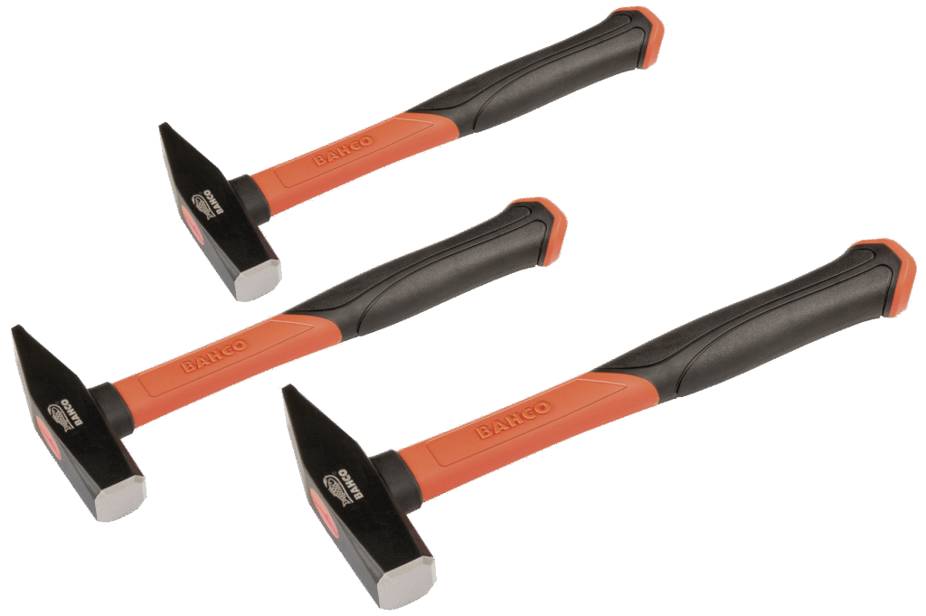Hammer med glasfiberskaft 300-500-1000g, sæt 3 stk
