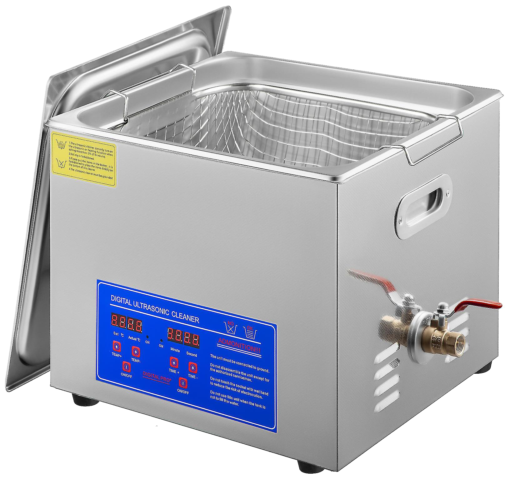 Ultralydsrenser 40kHz 360W, kar 33ÃÂ30ÃÂ15cm, 15ltr