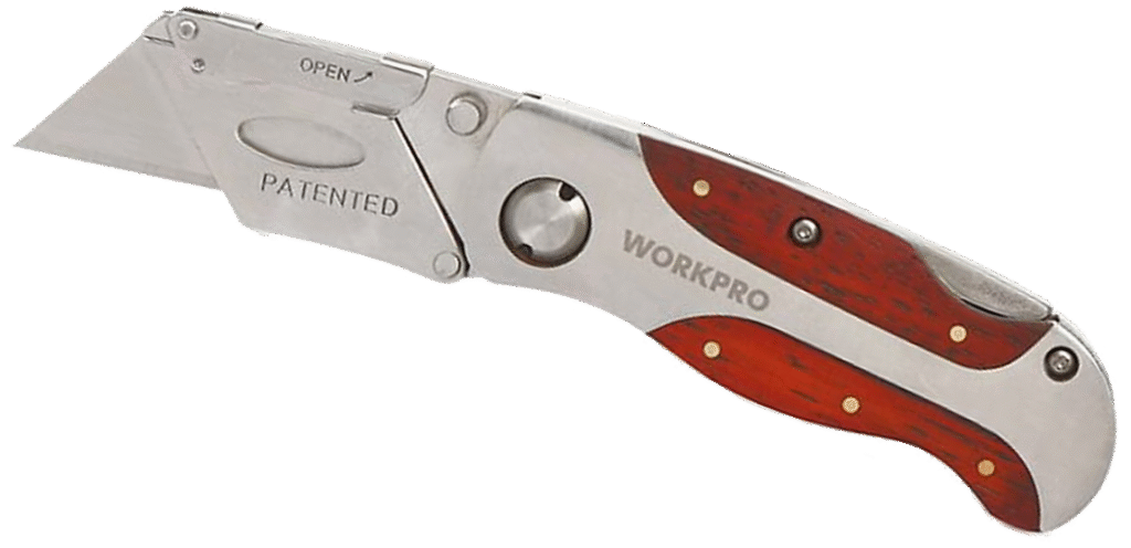 WorkPro foldekniv t/trapezblade, hurtigt bladskift