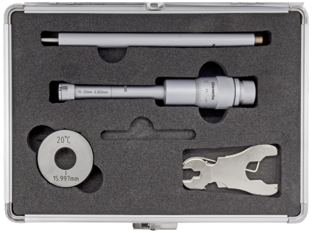 Indv. 3-pkt mikrometer 16-20mm m/forl.+kontrolring