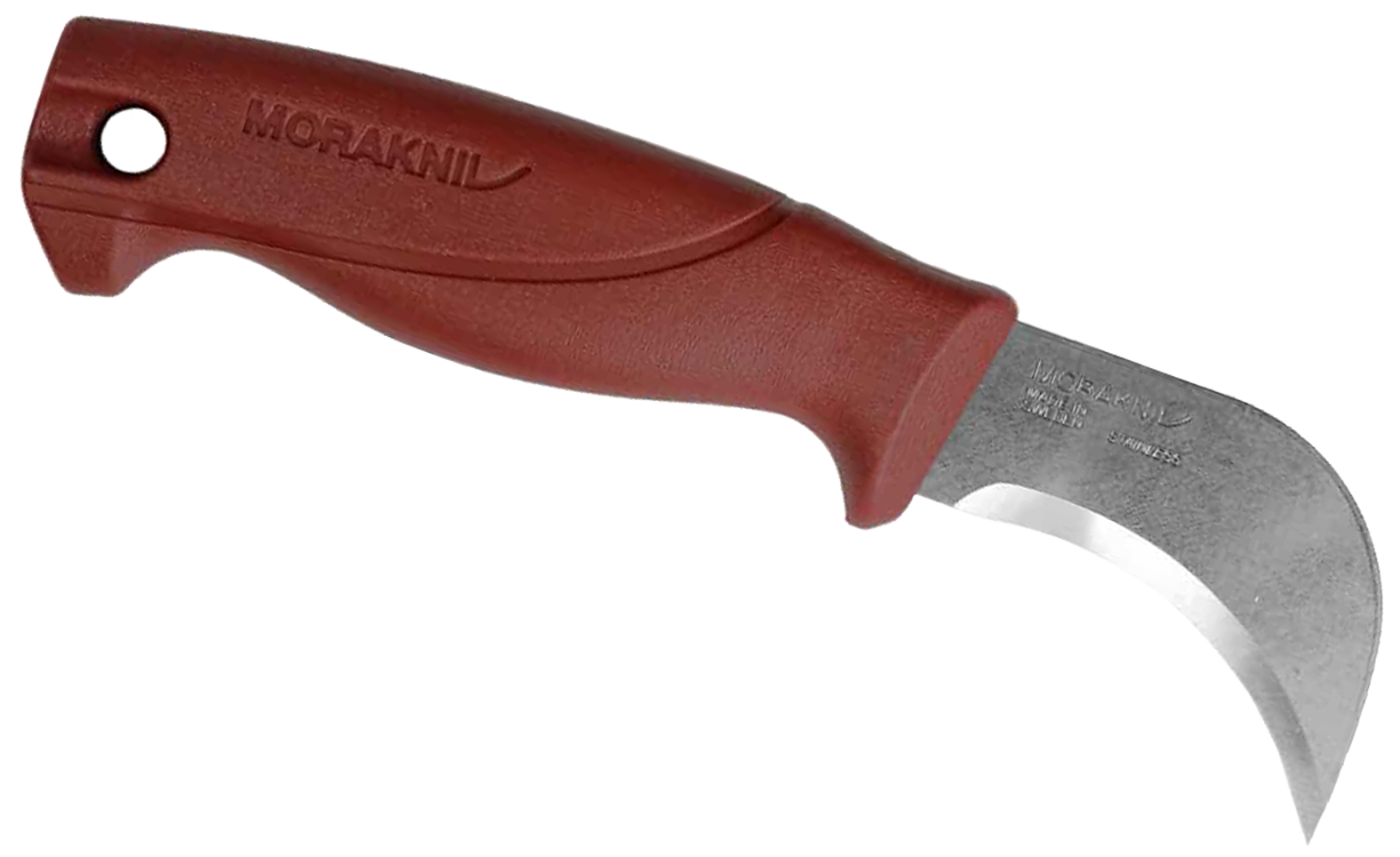 Mora 175P linoleumskniv, 67mm buet rustfri klinge