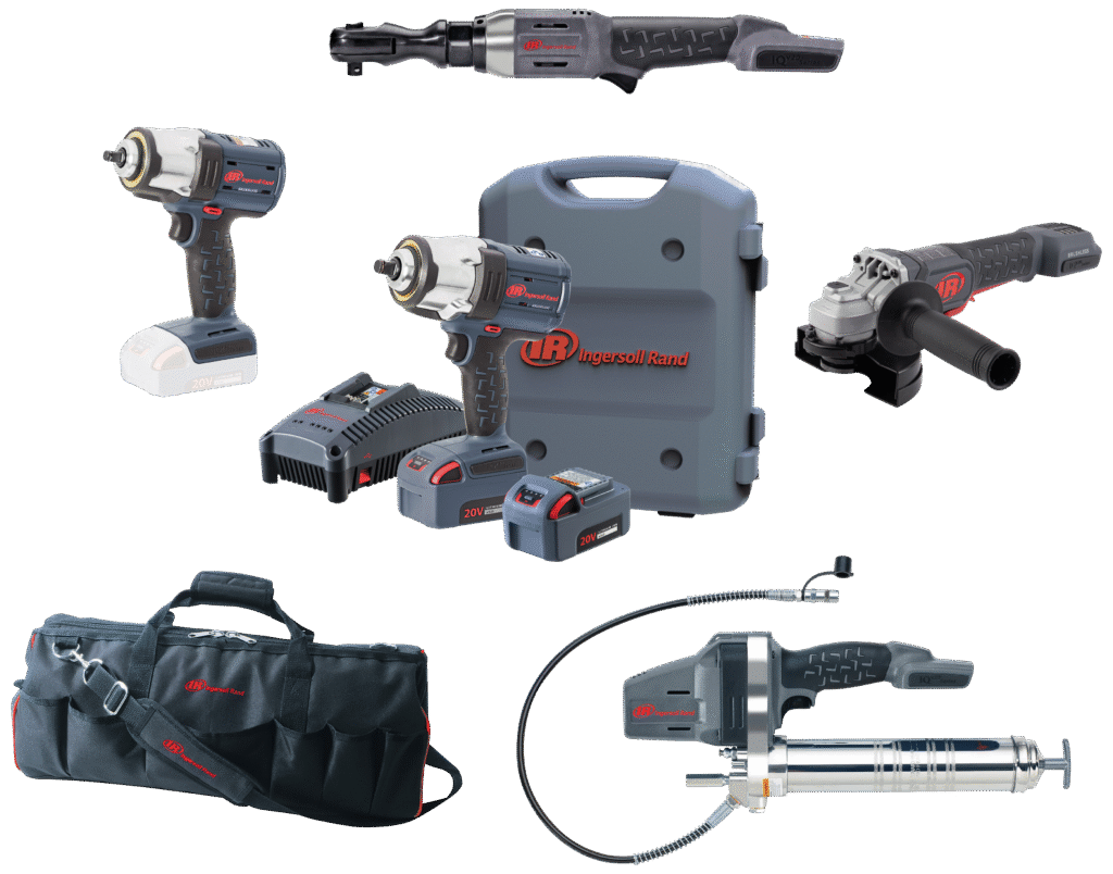I-R 20V kombosæt, 5 maskiner + 2 batterier
