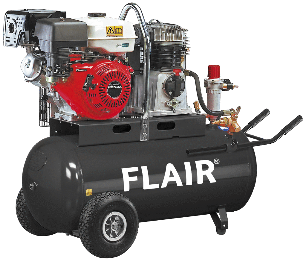 Flair 40/100B kompressor 390ltr/min 5,5HK benzin
