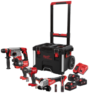 Powerpack 5 maskiner + 4 batterier M18 FPP4D-555T
