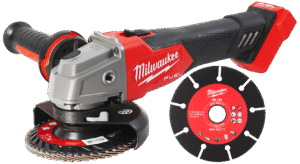 Sampak: Vinkelsliber M18 FSAG125X-0 + karbidskive