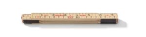 Tommestok 61-1-6 gradering mm/tomme, 1 m med 6 led