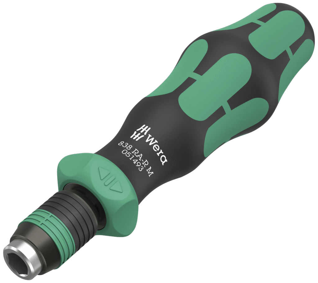 Bits-håndgreb m/skralde 838 RA-R M, 1/4" à123,5mm