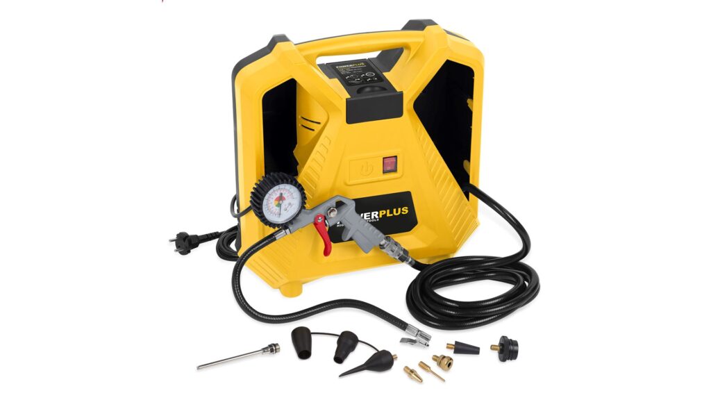 Oliefri Kompressor 1100 W + 10 dele