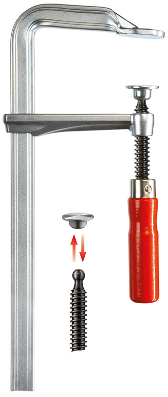 Helsmedet stålskruetvinge GZ-PLUS 300 x 100 mm