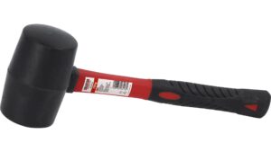 Gummihammer sort m/fiberskaft 450 gram