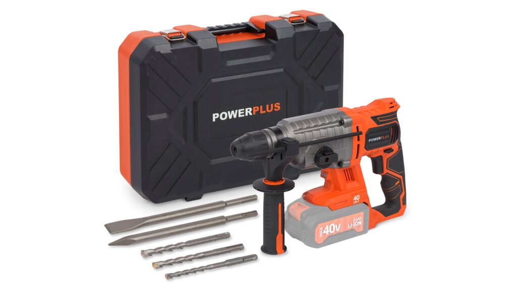 POWDP1570 Borehammer 40 Volt med 5 dele – SOLO