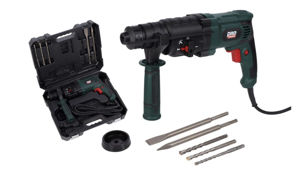 POWP3010 Borehammer 800 watt i kuffert Powerplus