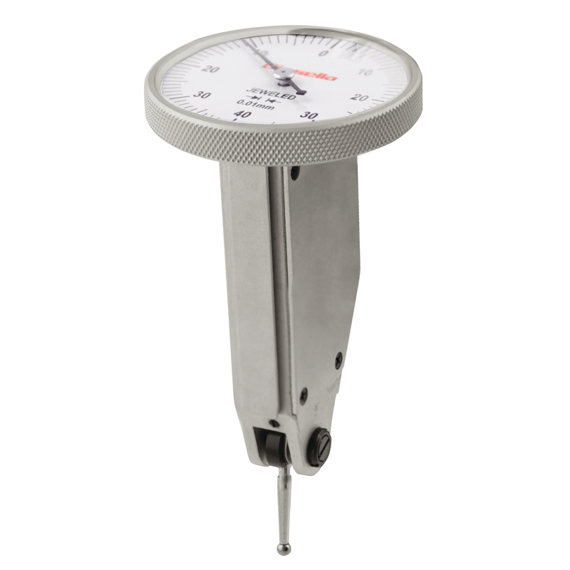 Vippeindikator 0,8×0,01 mm med horisontalt mÃ¥leur og 16 mm vippearm