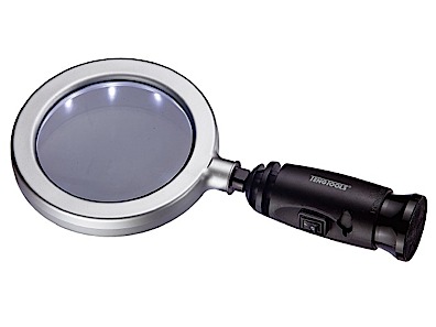 3x Forstørrelsesglas med belysning Tengtools