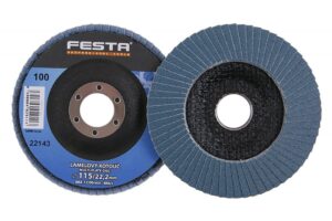 Lamelslibeskive 115 mm K100 flapskive til finish